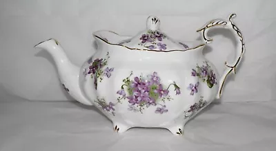 Buy Gorgeous Hammersley Victorian Violets Large Teapot Bone China England Mint • 379.44£