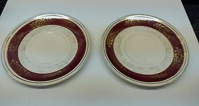 Buy John Maddock & Sons Ivory Ware Ruby Gold Side Plates 17cm Ivoryware Vintage Rare • 7.99£