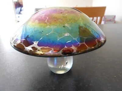 Buy Large Art Glass Mushroom Paperweight Iridescent - Ditchfield/Heron Style 6  Diam • 49.99£