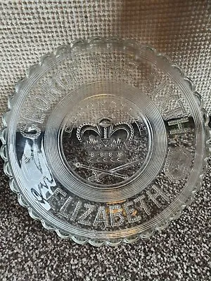 Buy King George The Sixth 1937 Coronation Elizabeth Cut Glass Commemorative Dish • 9.99£