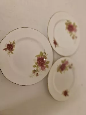 Buy Vintage Duchess Cake Plate X2 Sandwich Plate X1 Pink Floral Pattern • 0.99£