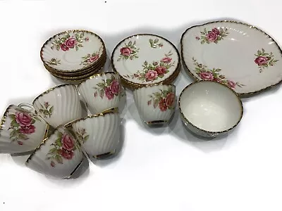 Buy Imperial Bone China 22 Kt Gold Fine China Tea Set Cups Saucers Cake Plate Floral • 30£