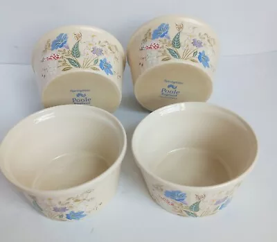 Buy Poole Pottery Ramekins Springtime Oven To Tableware Porcelain White Cream Floral • 8£