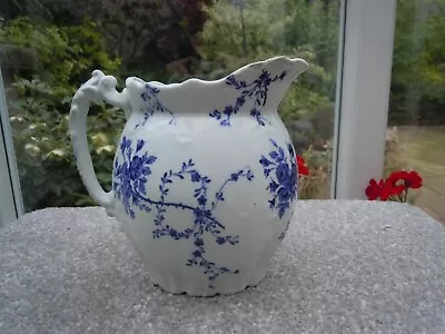 Buy Lovely Vintage Jug Spanish Pottery Blue & White Floral Design Pitcher • 12.50£