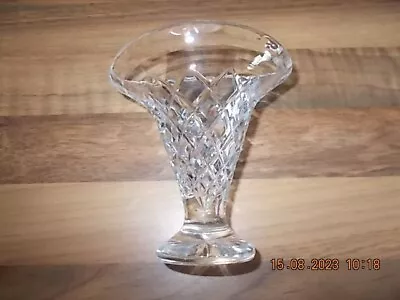 Buy Vintage Hand Cut 24% Lead Crystal Vase From Czechoslovakia  4  HIGH • 7.50£