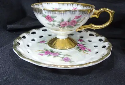 Buy Vintage Japanese 24909 Floral Design Gold Trim Bone China Tea Set • 14.79£