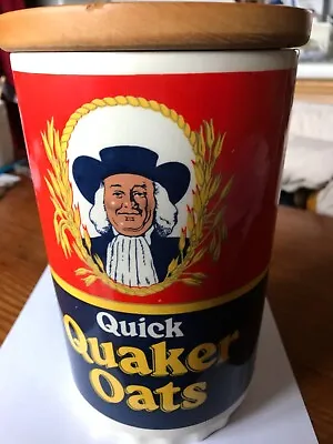 Buy Vintage Lord Nelson Pottery Quick Quaker Oats Ceramic Storage Jar • 11£
