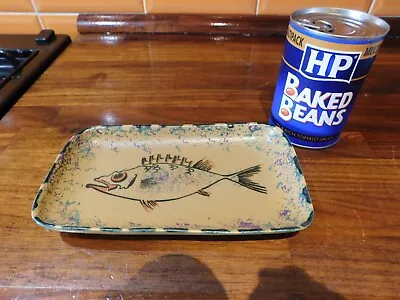 Buy Collectable / Useful Honition Pottery Rectangular Dish With Old Fish Design • 17.75£