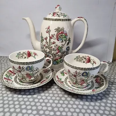 Buy Johnson Brothers England  Indian Tree  Stoneware Coffee Set For Two • 9.99£
