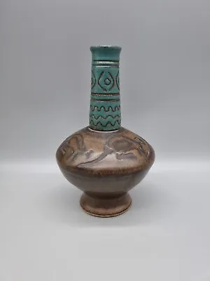 Buy An Australian Studio Pottery Vase, Incised Makers Mark, 1970's. • 45£