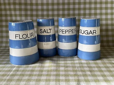 Buy TG T G Green Cornishware  Set Judith Onions Flour, Salt,Pepper,Sugar Shakers Pot • 150£