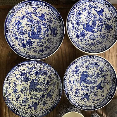 Buy Burleigh Vintage  Bluebird Pudding/Cereal Bowl X 4 Displayed Only • 20£