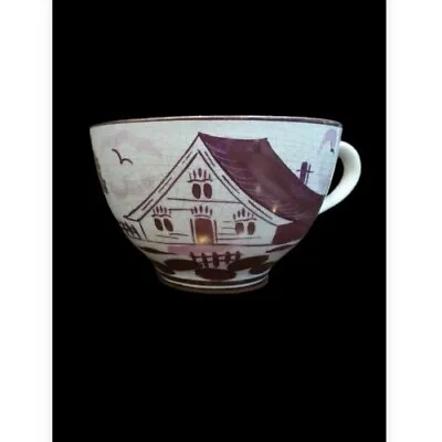 Buy Vtg Gray's Pottery England Purple Luster House Trees Birds Tea Cup • 13.28£