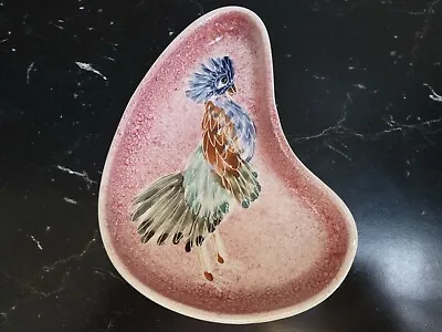 Buy Jo Lester Isle Of Wight Vintage Pink Kidney Shaped Dish With Bird • 17.99£