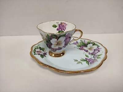 Buy Vintage Windsor Fine Floral Bone China Tea Set For One • 20£