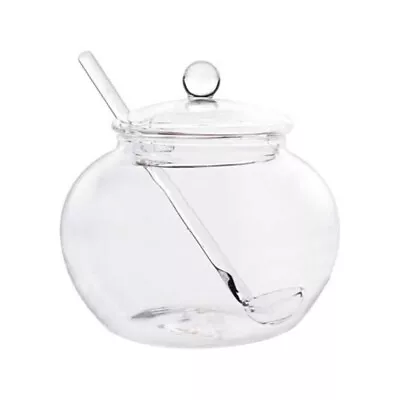 Buy Sugar Bowl Nut Containers Glass Glass Jar Spoon And Lid Salt Container • 13.25£