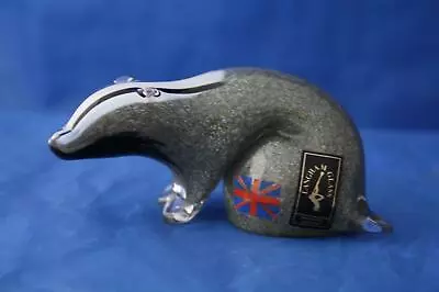 Buy Langham Glass Hand-made Crystal Small Badger - Brand New & Boxed • 42.95£