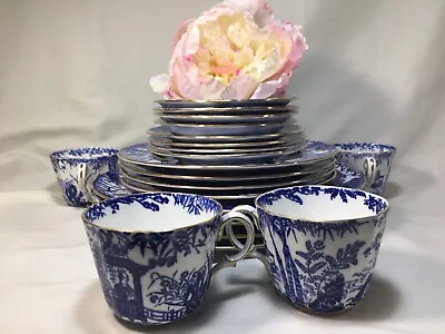 Buy (20 Piece) Royal Crown Derby 'Blue Mikado' Smooth Four (5-Piece) PLACE SETTINGS • 634.64£
