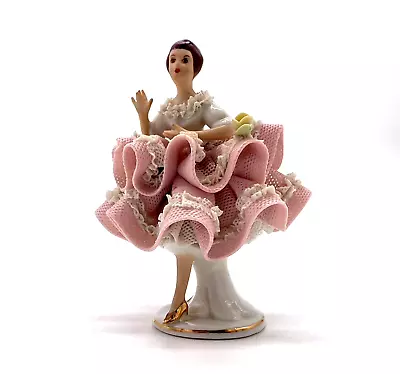 Buy Vintage Dresden Design Sandizell Ballerina Figure Porcelain Lace West Germany • 16.33£