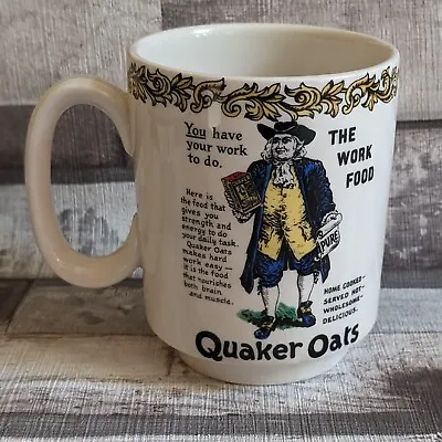 Buy Vintage (80s) Quaker Oats Mug, Lord Nelson Pottery, Ceramic, 'The Work Food' • 7.99£