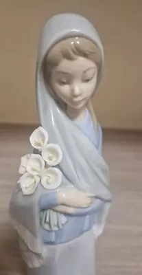 Buy Lladro Figurine Girl Holding Calla Lilies Flowers Retired 1998 • 9.99£