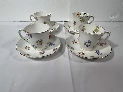 Buy Set Of 4 Vale Bone China Demitasse Cups & Saucers, Made In England • 17.68£
