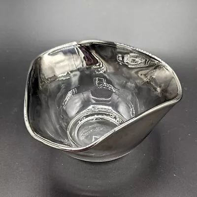 Buy Vintage 50s Dorothy Thorpe Queen's Lusterware Silver Ombre Chip Bowl • 16.88£