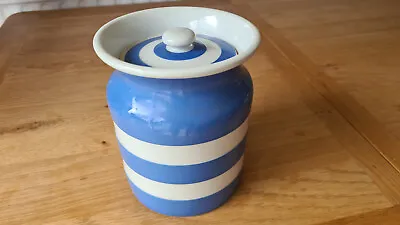 Buy Vintage Cornishware Large Lidded Storage Jar By T G Green & Co Blue And White • 11.99£