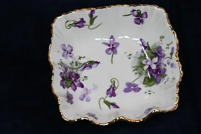 Buy Hammersley Bone China, Small Square Trinket Dish, “Victorian Violets” • 19.50£