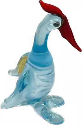 Buy ITALY MURANO HAND BLOWN GLASS Stork Heron Crane FIGURINE Blue 2.15  • 17.98£