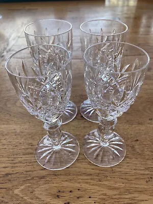 Buy Cut Crystal Glasses: Sherry, Port X 4. Cut Glass. Vintage. Quality. 50ml • 16£