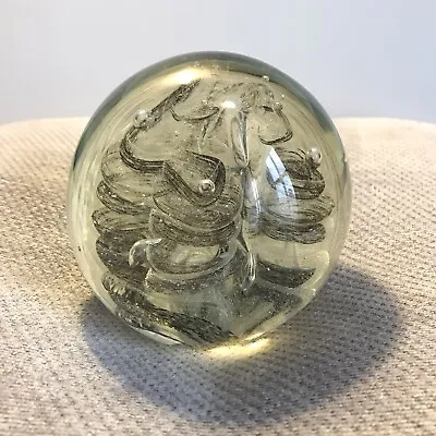 Buy Glass Paperweight Large Clear Glass With Swirl Unsigned • 19.40£