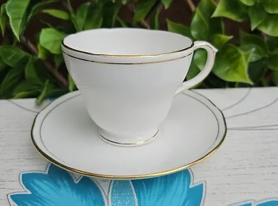 Buy Vintage Duchess Ascot Gold Cream Gold Trim Tea Cup Saucer Duo Pear Shape  200ml • 6£