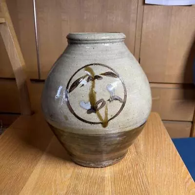 Buy Antique Mashiko Ware Flower Vase 24 Cm Japanese Ikebana Vintage Bowl • 183.81£