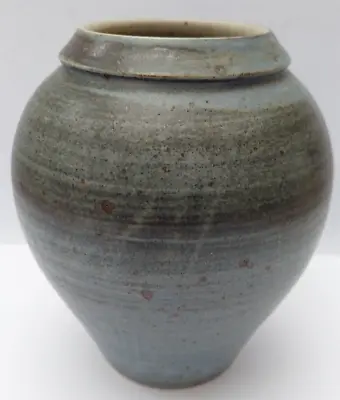 Buy Cley Pottery. Hand Thrown Studio Pottery Vase In Blue & Green 8  High • 35£