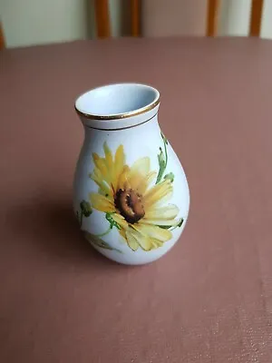 Buy Vintage Small Flora Gouda Vase Holland Yellow Flower 8 Cms Tall, Handpainted • 3.50£