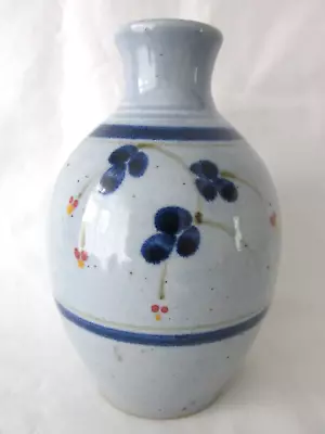 Buy Small Scottish Crathes Studio Pottery Vase Floral Design • 9.99£