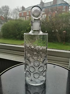 Buy Claus Josef Riedel  Decanter Mid Century Modern Crystal Glass Circles Vintage  • 39£