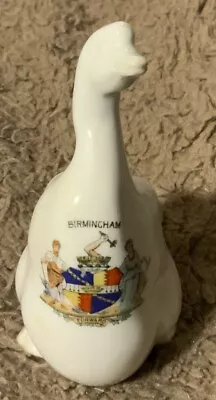 Buy Antique 1904 The Foley China #63 Crested Ware ‘Goose’ Birmingham Coat Of Arms • 28£