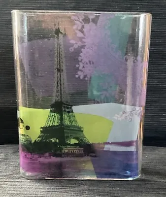 Buy Fringe Studio: J'Dore - Eiffel Tower Vase Transferware Kiln Fired Glass Vase • 13.95£