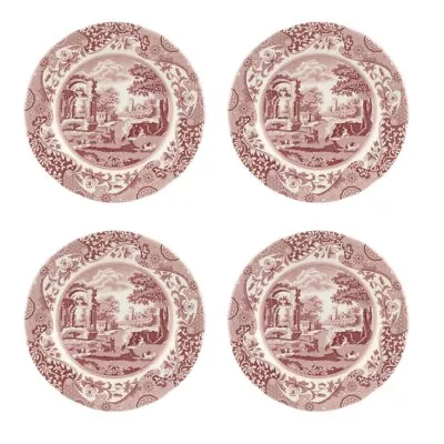 Buy Spode Cranberry Italian 6.5 Inches Plate Red Set Of 4 NEW • 20£