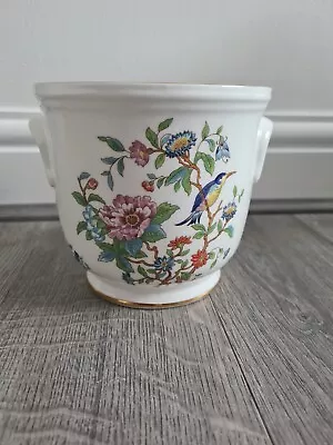 Buy Aynsley Fine English Bone China Plant Pot (Pembroke), Floral Design With A Bird  • 4.99£