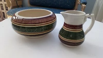 Buy Dragon Pottery Rhayader Planter Bowl And Jug Welsh Studio Pottery • 8£