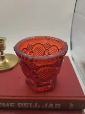 Buy MCM Avon Ruby Red Glass Sugar Bowl Candleholder 1876 Cape Cod Collection • 9.64£