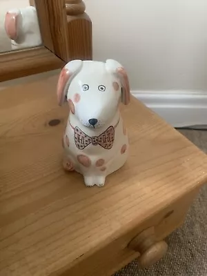 Buy Rye Pottery Pink And White Spotty Dog Figurine • 20£