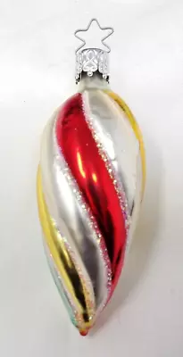 Buy Vintage Christopher Radko Hand Blown Glass Swirl Christmas Ornament 3 1/2  • 18.70£