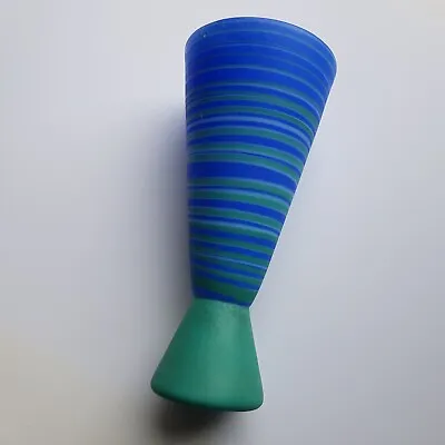 Buy Richard Price Art Glass Vase Blue Green 20cm Millen Studio Holland VTG • 119£