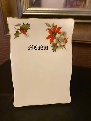 Buy Vintage Christmas Table Decoration Poinsettia Lord Nelson Pottery China Menu • 10£