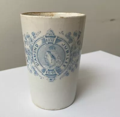 Buy Queen Victoria Diamond Jubilee Commemorative Pottery Beaker -  Portsmouth 1897 • 9£