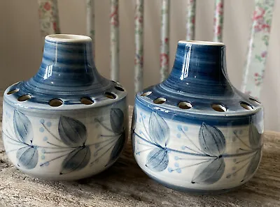 Buy Jersey Pottery Retro Bud Vases Pair - Vintage Studio Pottery • 13.99£